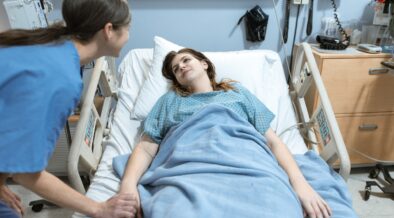 pacjent na łóżku
